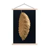 MuchoWow® Textilposter Blätter - Schwarz - Gold - Luxus - Produktbild-Vorschau 1