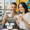 Edelstahl-Mokkakanne, 2-Tassen-Espressokocher für Herd, Produktbild-Vorschau 3