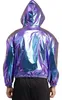 Hologramm Jacke Damen Herren Gr M Metallic Glänzend Produktbild-Vorschau 5