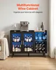 Armoire à vin VEVOR avec supports à verres, buffet-vitrine Voir les images du produit 3