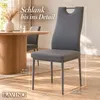Albatros sedie da sala da pranzo SALERNO set di 6, grigio - Anteprima dell’immagine prodotto 2
