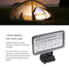 A tent illuminated from within at dusk, with a product description and image of an LED work light. Anteprima dell’immagine prodotto