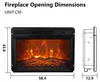 Parrot Uncle Elektrischer Kamin, 58.4cm, Schwarz, Produktbild-Vorschau 6