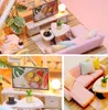 Puppenhaus Miniatur DIY Holz Puppenhaus Kit mit Moebeln mit Produktbild-Vorschau 7