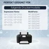 A graphic showing a printer and a list of compatible printer models. Produktbild-Vorschau