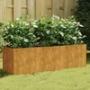 vidaXL Podwyższone łóżko 120x40x40 cm stal corten Podgląd zdjęcia produktu 8