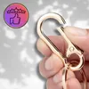 Metall-Schlüsselanhänger mit Karabinerhaken, 4 Stück, Produktbild-Vorschau 4