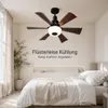 E27 Leise Ventilator φ52cm Deckenventilator mit Licht & Produktbild-Vorschau 7