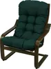 A dark green cushion on a brown wooden chair. Anteprima dell’immagine prodotto
