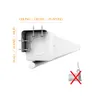 A white projection screen housing with mounting brackets and screws, shown from a side angle. Produktbild-Vorschau