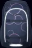 A backpack with a bubble pattern and reflective accents. Produktbild-Vorschau