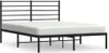 A black metal bed frame with a white mattress against a white background. Anteprima dell’immagine prodotto