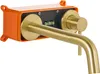 BELIANI Wandmontierte Waschtischarmatur Gold aus Messing Produktbild-Vorschau 4
