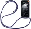 A smartphone with a blue lanyard attached, presented against a white background. Produktbild-Vorschau