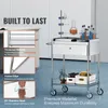 A laboratory cart with scientific equipment and supplies. Podgląd zdjęcia produktu