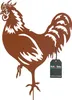 KOTARBAU® Gartendekoration Rostfiguren 65cm Hahn Henne Produktbild-Vorschau 1