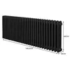 Tradycyjny grzejnik 3-kolumnowy - 600 x 1462 mm - Czarny Podgląd zdjęcia produktu 5