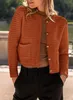 ASKSA Damen Strickjacke Rundhals Cardigan Knopfleiste Produktbild-Vorschau 4