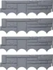 Four identical garden border sections are stacked vertically against a white background. Produktbild-Vorschau
