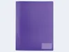 A purple folder is shown against a light gray background. Produktbild-Vorschau