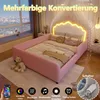Polsterbett, Mit LED-Lichtleiste, Prinzessinnenbett in Produktbild-Vorschau 3