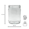 480x Einmachglas 540ml TO82 Halbpalette für Honig Marmelade Produktbild-Vorschau 3