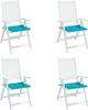 vidaXL Gartenstuhl-Kissen 4 Stk. Türkis 50x50x4 cm Stoff Produktbild-Vorschau 4