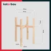 KOTARBAU® Blumenständer Holz natural Kreuz 29 x 29 x 38 cm Produktbild-Vorschau 7