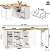 Tavolo da bar girevole Fliek con credenza, tavolo da bar Anteprima dell’immagine prodotto 6