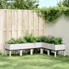 Pflanzkasten mit Beinen Weiß 160x120x42 cm PP Produktbild-Vorschau 2