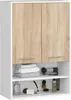 Akord Wandschrank 2‑Türig Mit 1 Schublade Weiß/Sonoma‑Eiche Produktbild-Vorschau 1