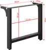 Set di 2 gambe per tavolo in acciaio Wiltec 80x72cm in tubo Anteprima dell’immagine prodotto 3