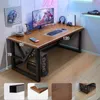Gaming-Schreibtisch Dunkle Buche Modern Mit Regal Produktbild-Vorschau 2