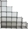 A modular storage shelving unit arranged in a stepped configuration against a white background. Produktbild-Vorschau