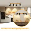 ZMH Spot de plafond 4 flammes noir - Lampe de cuisine en Voir les images du produit 5