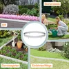 A collage of four garden scenes and a central image of a metal garden edging product. Náhľad obrázku produktu