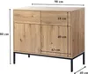 Kommode, 2 Türen, 2 Schubladen, Eichendekor - L90 x H80 cm Produktbild-Vorschau 9