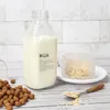 6er-Set Glas-Milchflaschen 1000 ml mit Deckel, luftdicht Voir les images du produit
