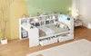 Sweiko 90x200 L-förmiges Holz-Plattformbett mit Produktbild-Vorschau 16