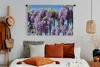 MuchoWow® Wandteppich Wandbehang Blauer Regen mit blauem Produktbild-Vorschau 4