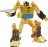 A yellow and black Transformers action figure is standing with its arms outstretched. Podgląd zdjęcia produktu