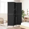 vidaXL Raumteiler Schwarz 146 x 180 cm Poly-Rattan Produktbild-Vorschau 3