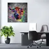Graffiti Street Art Stier Tier Leinwandbild Wandbild Deko Produktbild-Vorschau 2