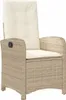 vidaXL 5-tlg. Garten-Essgruppe mit Kissen Beige Poly Rattan Produktbild-Vorschau 4