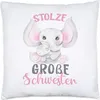 Stolze Große Schwester Kissen Elefanten Liebe Familie Produktbild-Vorschau 1