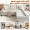 Merax L-Form Ecksofa mit Schlaffunktion, 3-Sitzer Chenille Produktbild-Vorschau 9