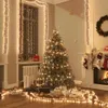 A festive Christmas scene with a decorated tree, gifts, stockings, and fireplace. Voir les images du produit