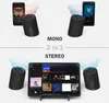The image shows two scenarios of using Hama Bluetooth speakers: one in mono mode with a smartphone, and another in stereo mode with a tablet. Náhled obrázku produktu