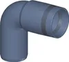 Poloplast POLO-KAL XS, Bogen, DN 32, 87, 1 pz. Anteprima dell’immagine prodotto 1
