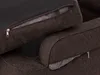A close-up view of a brown dog bed, showing the texture of the fabric and a zipper. Anteprima dell’immagine prodotto